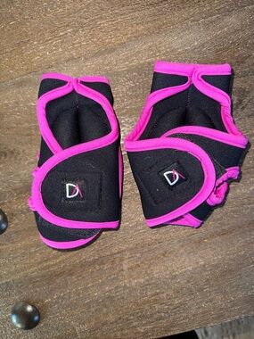 Black and Hot Pink Wrist/Hand Wraps with D Logo